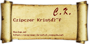 Czipczer Kristóf névjegykártya